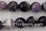 CDA155 15.5 inches 14mm faceted round dogtooth amethyst beads