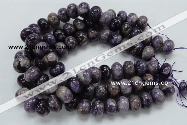 CDA20 15.5 inches 15*20mm rondelle dogtooth amethyst quartz beads