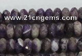 CDA21 15.5 inches 6*10mm faceted rondelle dogtooth amethyst beads