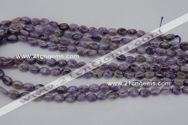 CDA300 15.5 inches 7*8mm oval dyed dogtooth amethyst beads