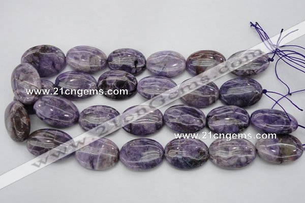 CDA303 15.5 inches 22*30mm oval dyed dogtooth amethyst beads