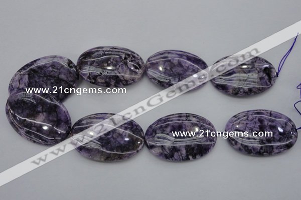 CDA305 15.5 inches 35*50mm oval dyed dogtooth amethyst beads