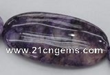 CDA306 15.5 inches 30*60mm oval dyed dogtooth amethyst beads