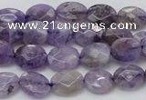 CDA322 15.5 inches 7*9mm faceted oval dyed dogtooth amethyst beads