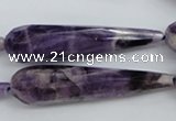 CDA33 15.5 inches 12*50mm faceted teardrop dogtooth amethyst beads