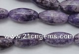 CDA330 15.5 inches 10*20mm rice dyed dogtooth amethyst beads