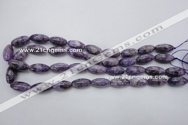 CDA330 15.5 inches 10*20mm rice dyed dogtooth amethyst beads