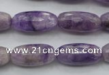 CDA338 15.5 inches 10*22mm faceted drum dyed dogtooth amethyst beads