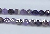 CDA58 15.5 inches 6mm faceted round dogtooth amethyst beads