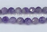 CDA59 15.5 inches 8mm faceted round dogtooth amethyst beads