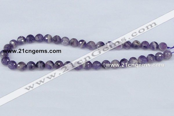 CDA60 15.5 inches 10mm faceted round dogtooth amethyst beads