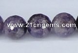 CDA63 15.5 inches 16mm faceted round dogtooth amethyst beads