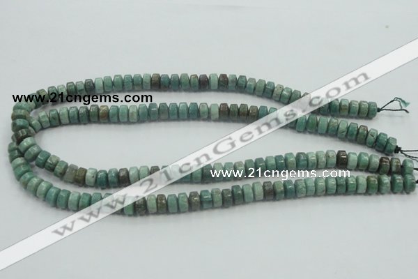 CDB07 15.5 inches 5*8mm wheel natural new dragon blood jasper beads