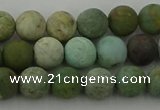 CDB102 15.5 inches 8mm round matte New dragon blood jasper beads