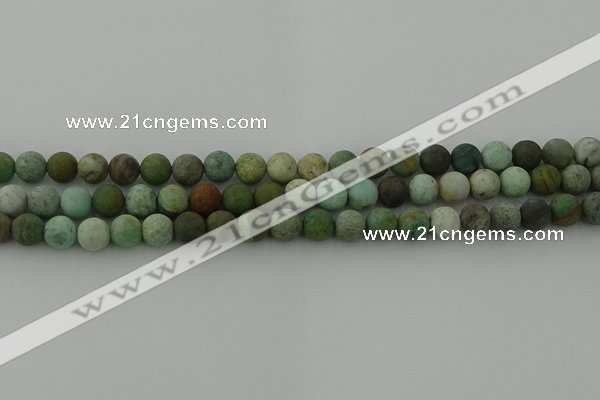 CDB102 15.5 inches 8mm round matte New dragon blood jasper beads