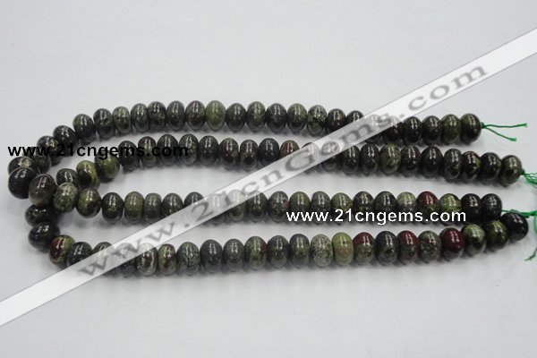 CDB202 15.5 inches 8*12mm rondelle natural dragon blood jasper beads