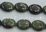 CDB211 15.5 inches 12*16mm oval natural dragon blood jasper beads