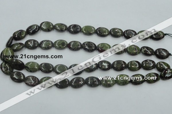 CDB211 15.5 inches 12*16mm oval natural dragon blood jasper beads