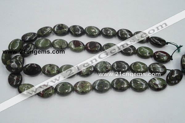 CDB212 15.5 inches 15*20mm oval natural dragon blood jasper beads