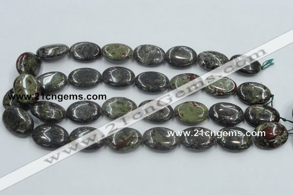 CDB213 15.5 inches 18*25mm oval natural dragon blood jasper beads