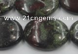 CDB214 15.5 inches 22*30mm oval natural dragon blood jasper beads