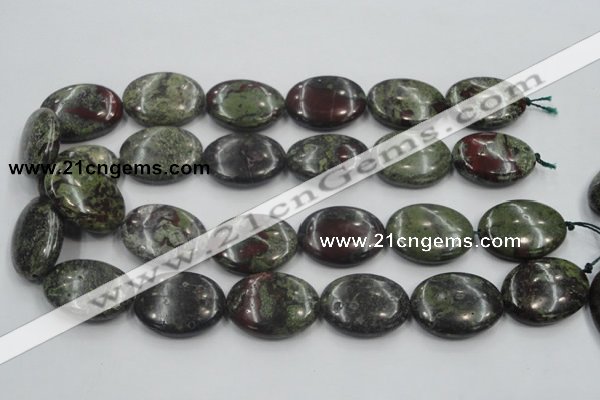 CDB214 15.5 inches 22*30mm oval natural dragon blood jasper beads