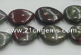 CDB216 15.5 inches 13*18mm flat teardrop natural dragon blood jasper beads