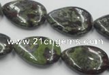 CDB218 15.5 inches 18*25mm flat teardrop natural dragon blood jasper beads