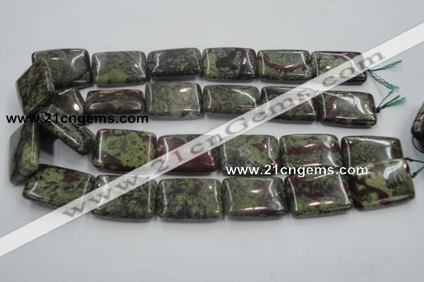 CDB223 15.5 inches 22*30mm rectangle natural dragon blood jasper beads