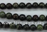 CDB229 15.5 inches 8mm round natural dragon blood jasper beads