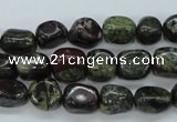 CDB236 15.5 inches 8*12mm nuggets natural dragon blood jasper beads