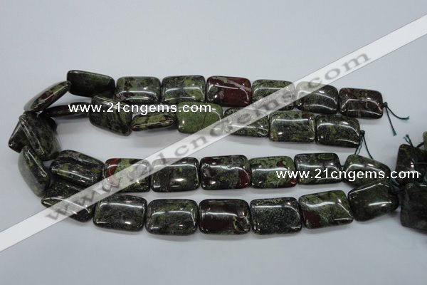 CDB244 15.5 inches 18*25mm rectangle natural dragon blood jasper beads