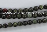 CDB250 15.5 inches 6mm round natural dragon blood jasper beads