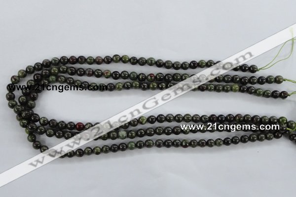 CDB250 15.5 inches 6mm round natural dragon blood jasper beads