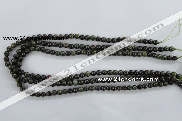 CDB251 15.5 inches 8mm round natural dragon blood jasper beads