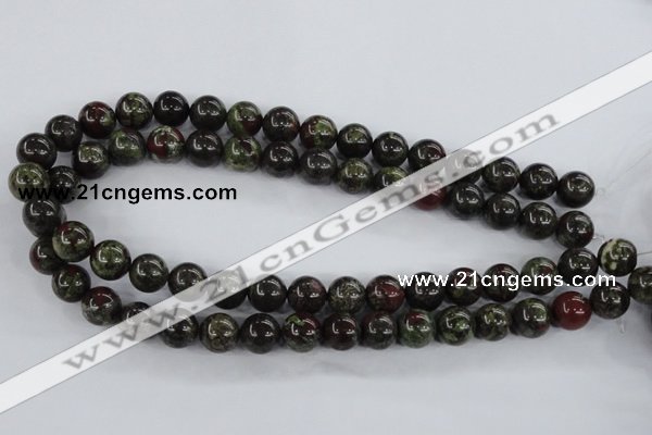 CDB252 15.5 inches 10mm round natural dragon blood jasper beads