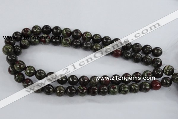 CDB254 15.5 inches 14mm round natural dragon blood jasper beads