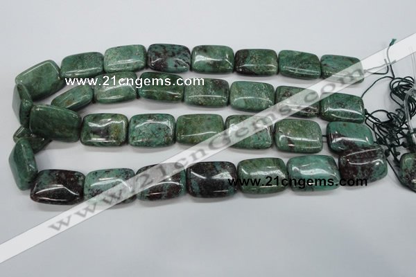 CDB31 15.5 inches 18*25mm rectangle new dragon blood jasper beads