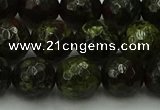 CDB314 15.5 inches 12mm faceted round dragon blood jasper beads