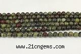 CDB342 15.5 inches 8mm round dragon blood jasper beads wholesale