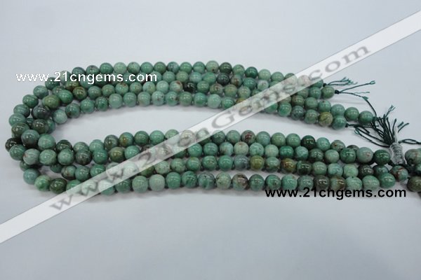 CDB41 15.5 inches 8mm round new dragon blood jasper beads