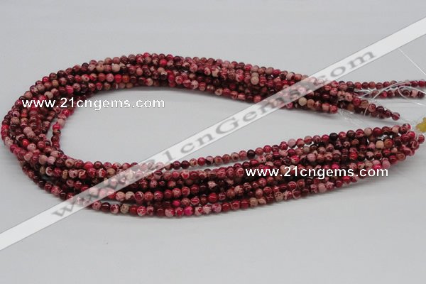 CDE01 15.5 inches 4mm round dyed sea sediment jasper beads