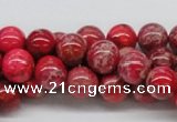 CDE04 15.5 inches 10mm round dyed sea sediment jasper beads