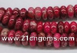 CDE07 15.5 inches 5*10mm rondelle dyed sea sediment jasper beads