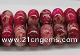 CDE08 15.5 inches 10*16mm rondelle dyed sea sediment jasper beads