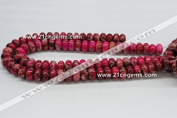 CDE08 15.5 inches 10*16mm rondelle dyed sea sediment jasper beads
