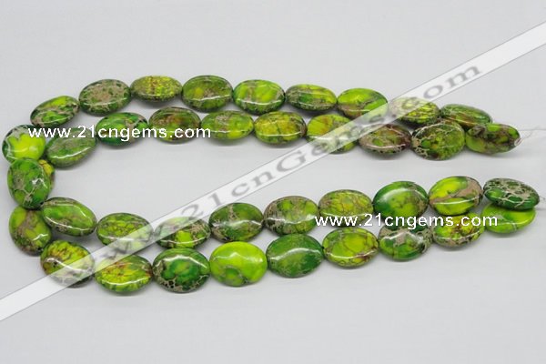 CDE100 15.5 inches 18*25mm oval dyed sea sediment jasper beads