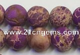 CDE1022 15.5 inches 8mm round matte sea sediment jasper beads