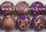 CDE1023 15.5 inches 10mm round matte sea sediment jasper beads