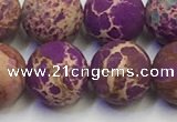 CDE1024 15.5 inches 12mm round matte sea sediment jasper beads